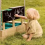 Hape multifunktionel sandkasse. Produkt vises i brug med model