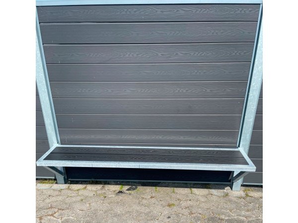 Wimex hegnsbænk sort 407 x 390 x 1908 mm