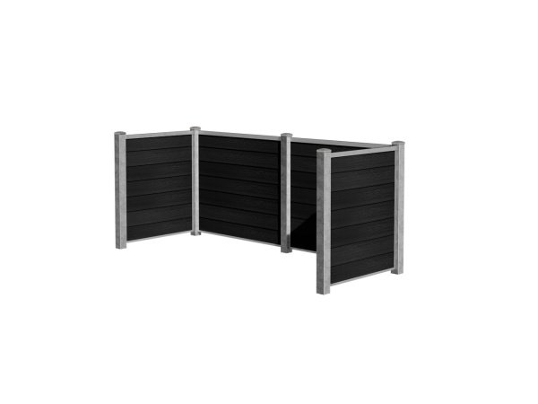 Wimex skraldeskjul t/ 3 spande