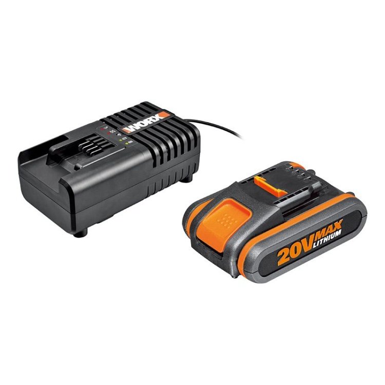 Worx batteri s t 20V 4.0Ah 2A lader 60 min K b online hos 10 4