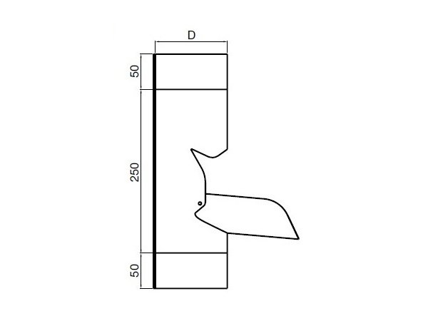 Lindab mellemstykke med udløb