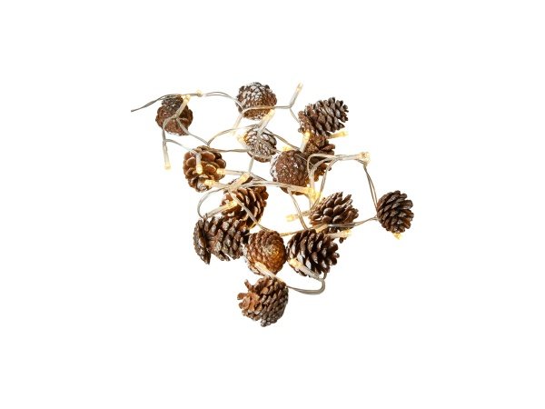 Dacore lyskæde med kogler. Lyskæden har 30 LED-lys, batteri og timer. 152052.