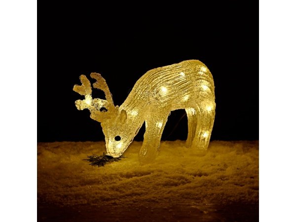 DGA rensdyr lysfigur 20 LED DGA rensdyr lysfigur 20 LED, 18 cm