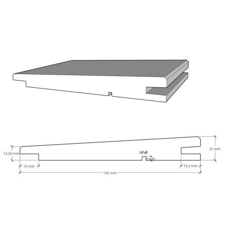 25x150mm klinkbeklædning gran