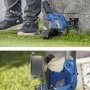 Scheppach græstrimmer C-LT300-X - SET S, 20V. Miljøbilledet viser at produktet kan komme ind til kanterne.