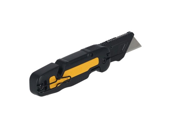Dewalt foldekniv fast trapezblad DWHT10992-0. Billedet viser produkt fra en skrå vinkel.