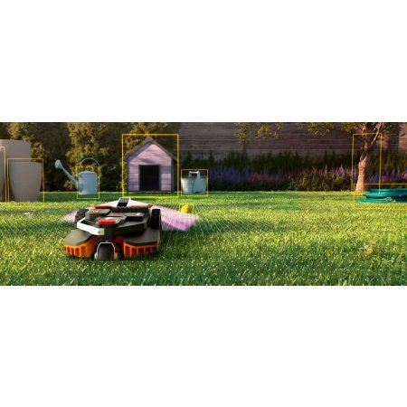 Worx WR202E Landroid Vision M250 Worx WR202E Landroid Vision M250 robotplæneklipper er en effektiv løsning med avanceret teknologi til græsarealer på op til 250 m². Billedet viser produktet bagfra