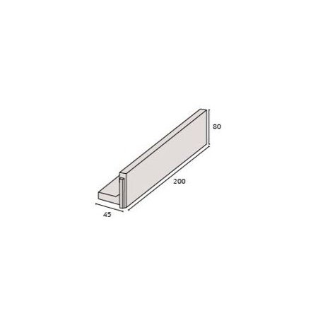 IBF Parkline Støttemur 80 80 x 200 x 45 cm L-element IBF Parkline Støttemur 80 80 x 200 x 45 cm L-element