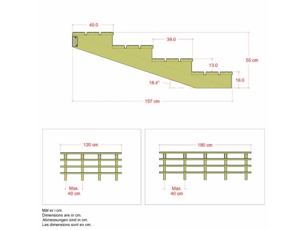 Plus terrassetrappe 4 trin