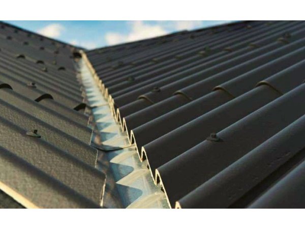 Bølgeplade sortblå B6s