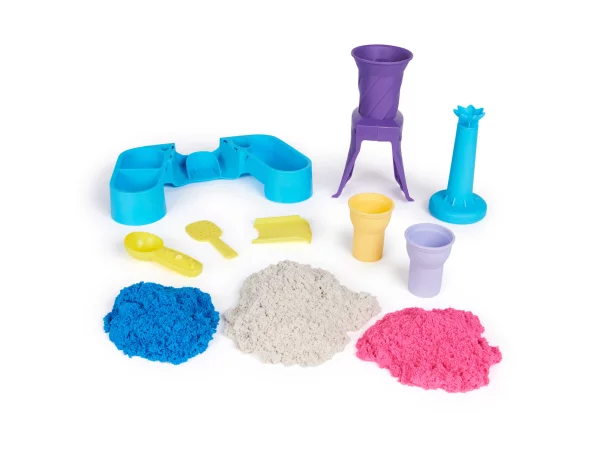 Kinetic Sand isvaffelsæt. Produkt vises i indpakning