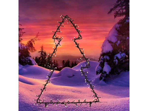 Nordic Winter juletræ metal Nordic Winter metal juletræ med lys 75 cm. Billedet viser produktet med hvid baggrund.