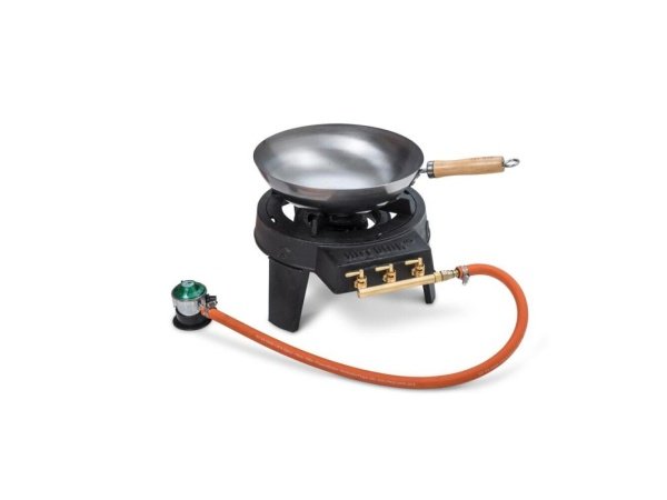 Hot Wok Original gasblus Hot Wok Original gasblus inkl. regulator/wok/slange. Billedet viser produkt med hvid baggrund.