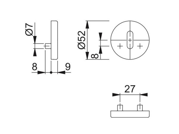 Hoppe nøglehulsrosette (2 stk.