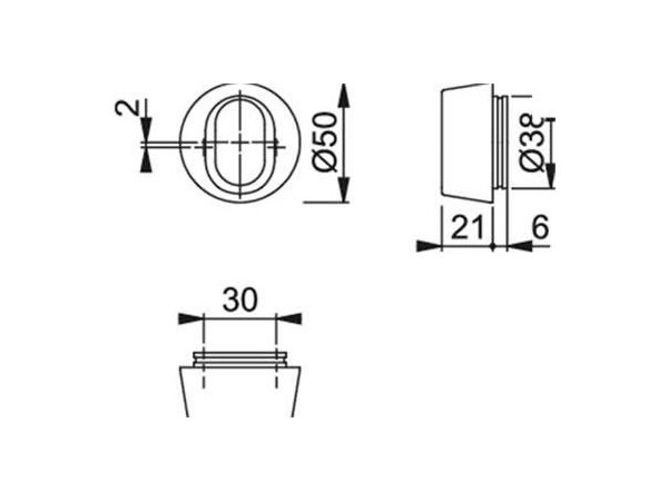Hoppe cylinderring F9714M