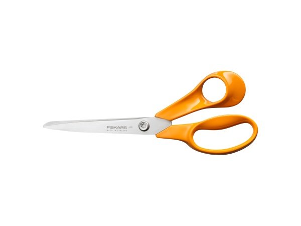 Fiskars Classic universalsaks Orange Fiskars Classic universalsaks 21 cm. Billedet viser produktet åbent.
