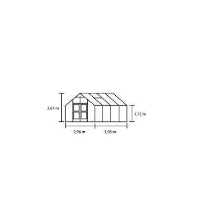 Juliana Premium 8,8m² drivhus