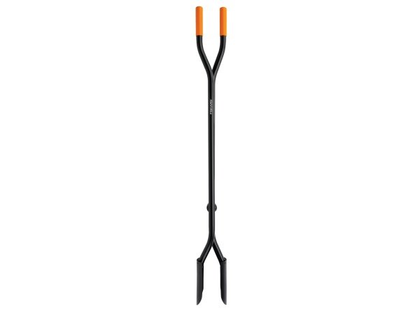 Fiskars Classic pæle stikspade 10 x 151,6 x 16 cm. Billedet viser produktet forfra.