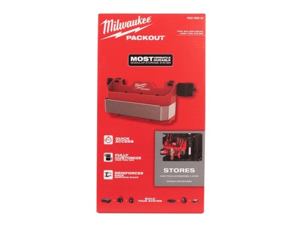 Milwaukee PACKOUT holder til håndværktøj. Billedet viser produkt med hvid baggrund.