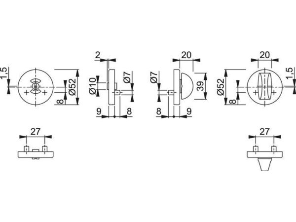 Hoppe vridergreb+cylinderrin