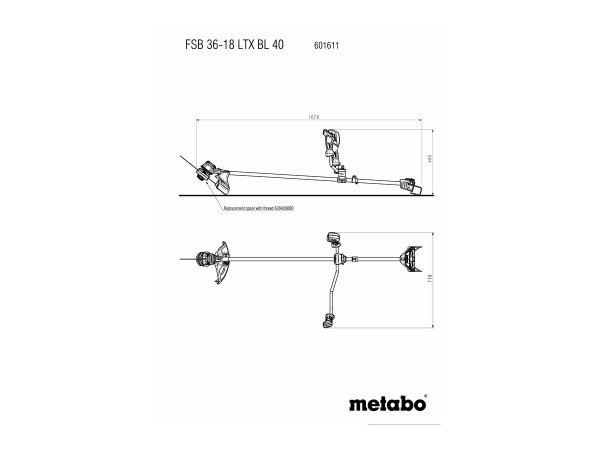 Metabo akku buskrydder FSB 36-18 LTX BL 40 Metabo akku buskrydder