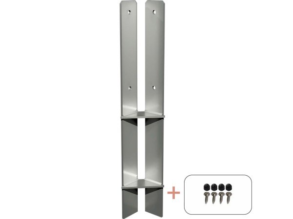 Plus hjørne stolpefod m/skruer