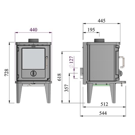 Morsø brændeovn 3116 sort