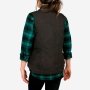 Carhartt Sherpa Mock vest i robust Carhartt Workwear med blød Sherpa-foring. Høj krave, forlænget ryg, praktiske lommer og gennemgående lynlås. Billedet viser vesten bagfra.