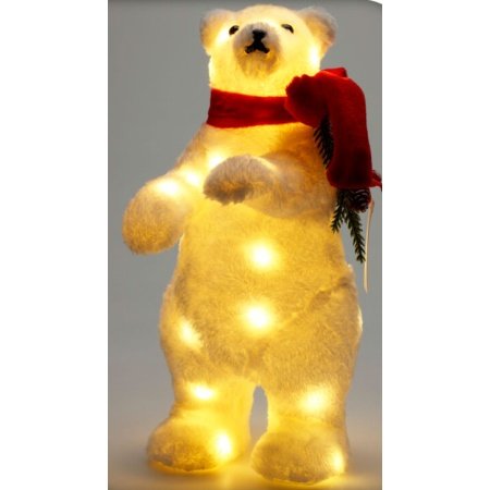 Haarhr & Co LED bjørn i plys Haarhr & Co LED bjørn i plys 20 cm 4300562. Billedet viser produktet med hvid baggrund.
