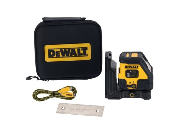 Dewalt USB-C krydslinjelaser Dewalt USB-C krydslinjelaser rød stråle