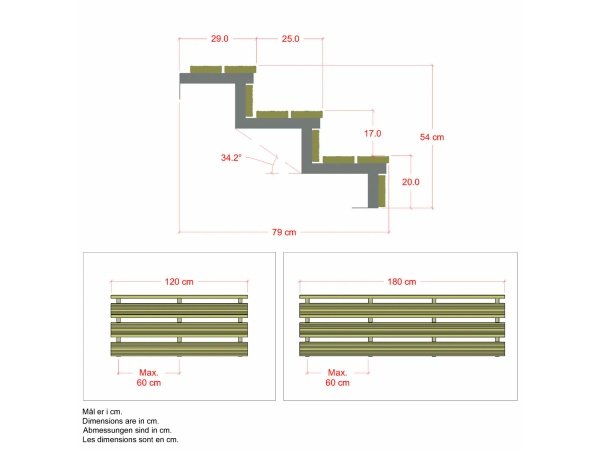 Plus terrassetrappe 3 trin