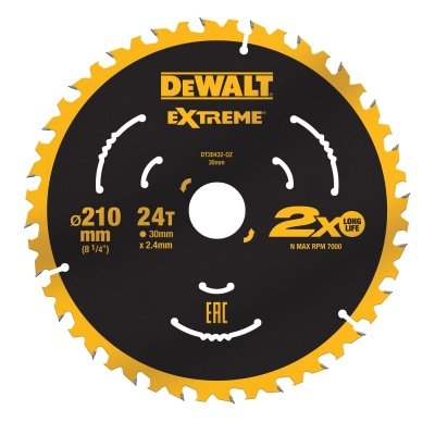 Dewalt Extreme rundsavklinge. Billedet viser produktet fra forsiden.