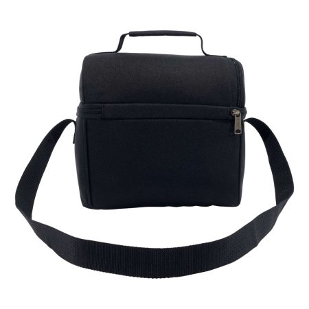 Carhartt isoleret køletaske til 12 dåser i sort og lavet af 600 Denier DWR Polyester. Billedet viser produktet åbent.