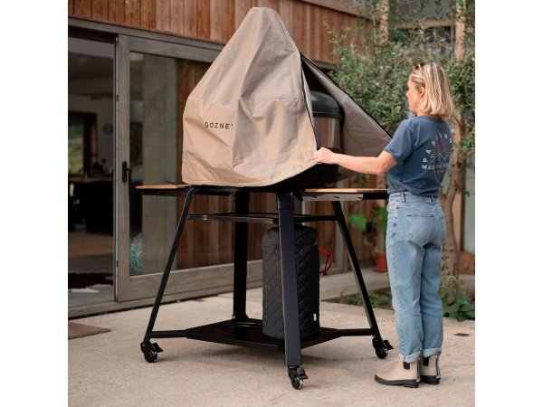 Gozney Dome Gen 2.0 XL betræk i beige. Billedet viser produktet forfra.