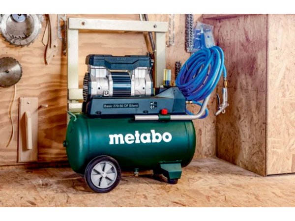 Metabo kompressor. Produkt vises