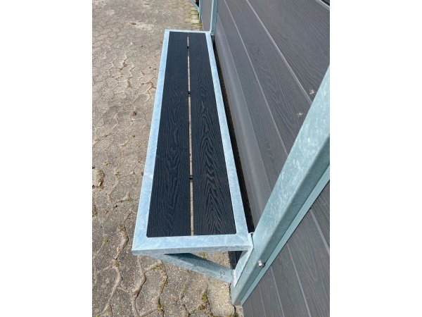 Wimex hegnsbænk sort 407 x 390 x 1908 mm