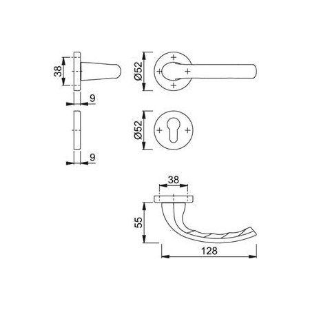 Hoppe dørgreb tokyo F9714M