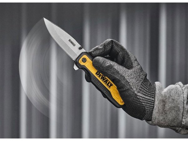 Dewalt lommekniv DWHT10993-0, foldbar. Billedet viser produktet med hvid baggrund.