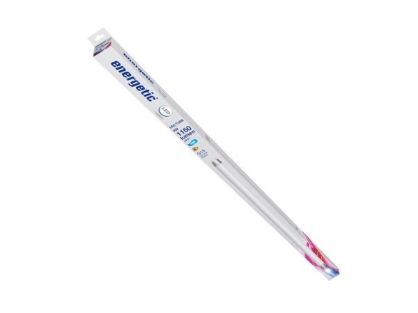 Nordlux T8 LED lysrør Nordlux Energetic LED pære T8 rør, 9W, klar/frostet. Billedet viser produktet med hvid baggrund.