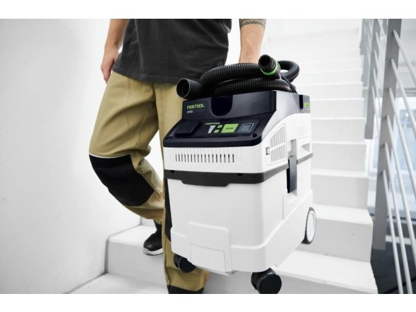 Festool støvsuger CT25 CLEANTEC Festool støvsuger 1200W CT25 CLEANTEC. Billedet viser produktet og tilbehør.
