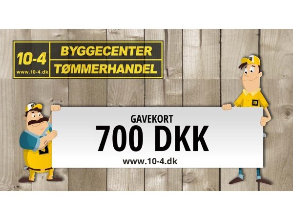 10-4 gavekort kr. 700,-