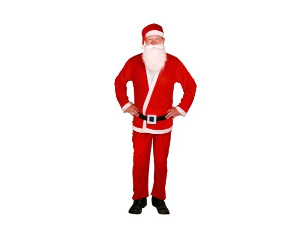 DGA julemandsdragt DGA julemandsdragt one size, rød/hvid. Billedet viser produktet på model.