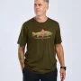 Pinewood Fish T-shirt. Produkt vises på model
