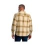 Carhartt Snap-Front Plaid skjorte. Billedet viser produktet på model bagfra.