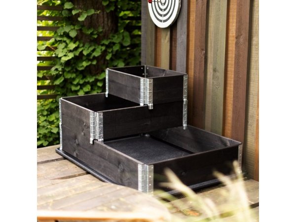 Pindstrup trappehøjbed, sort