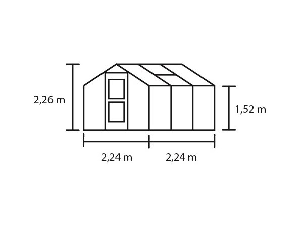Juliana Compact 5,0m² drivhus