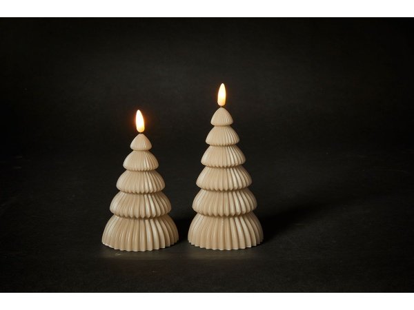 Dacore juletræ LED- bloklys Dacore juletræ LED- bloklys sandfarvet med fjernbetjening