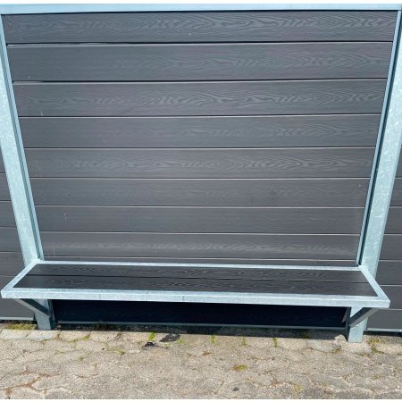 Wimex hegnsbænk sort 407 x 390 x 1908 mm