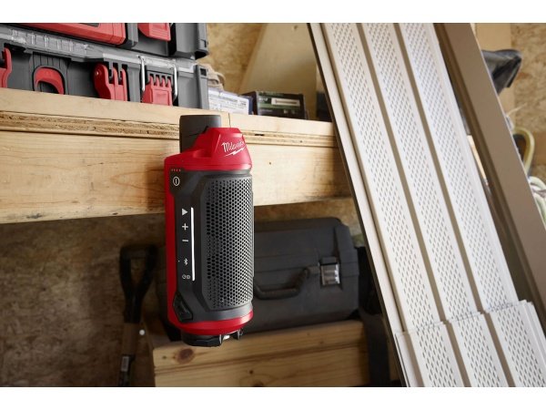 Milwaukee højttaler Milwaukee højttaler M12 SPEJSG2-0. Billedet viser produktet med hvid baggrund.