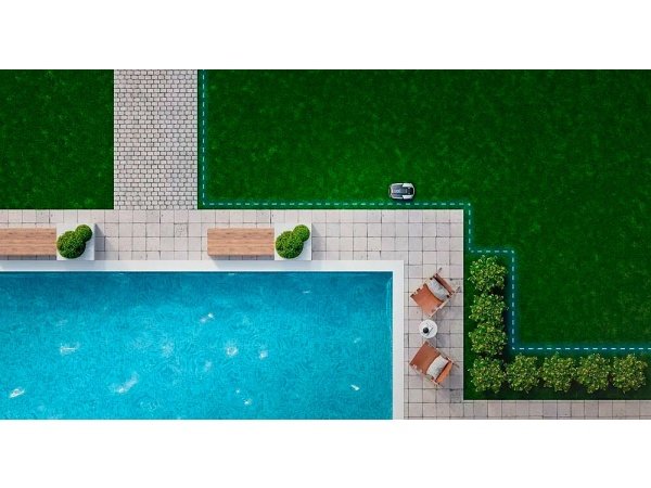 Sunseeker S5 robotplæneklipper. Produkt vises